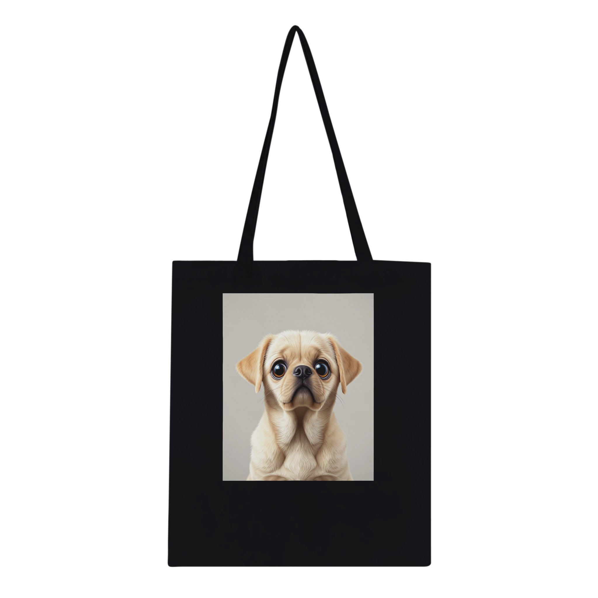Labrador Puppy Eyes Tote Bag Cotton Shopper UK Tote Bag — detail view | Wild Thread Co