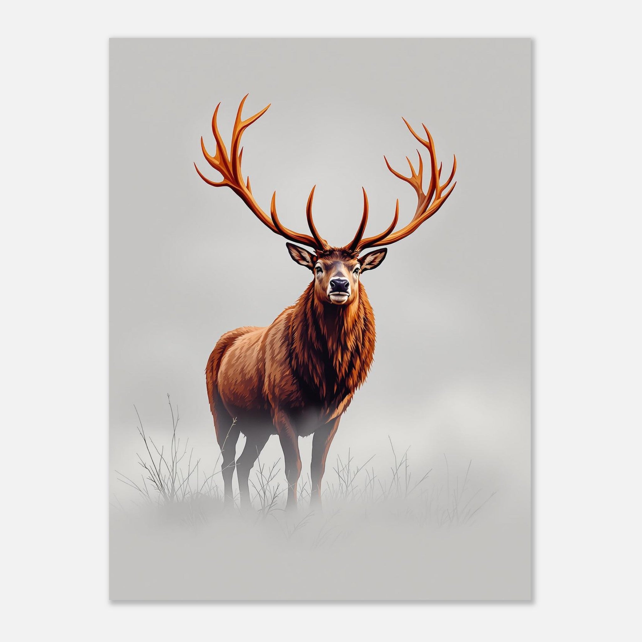 deer stag antlers Art Print Art Print — detail view | Wild Thread Co