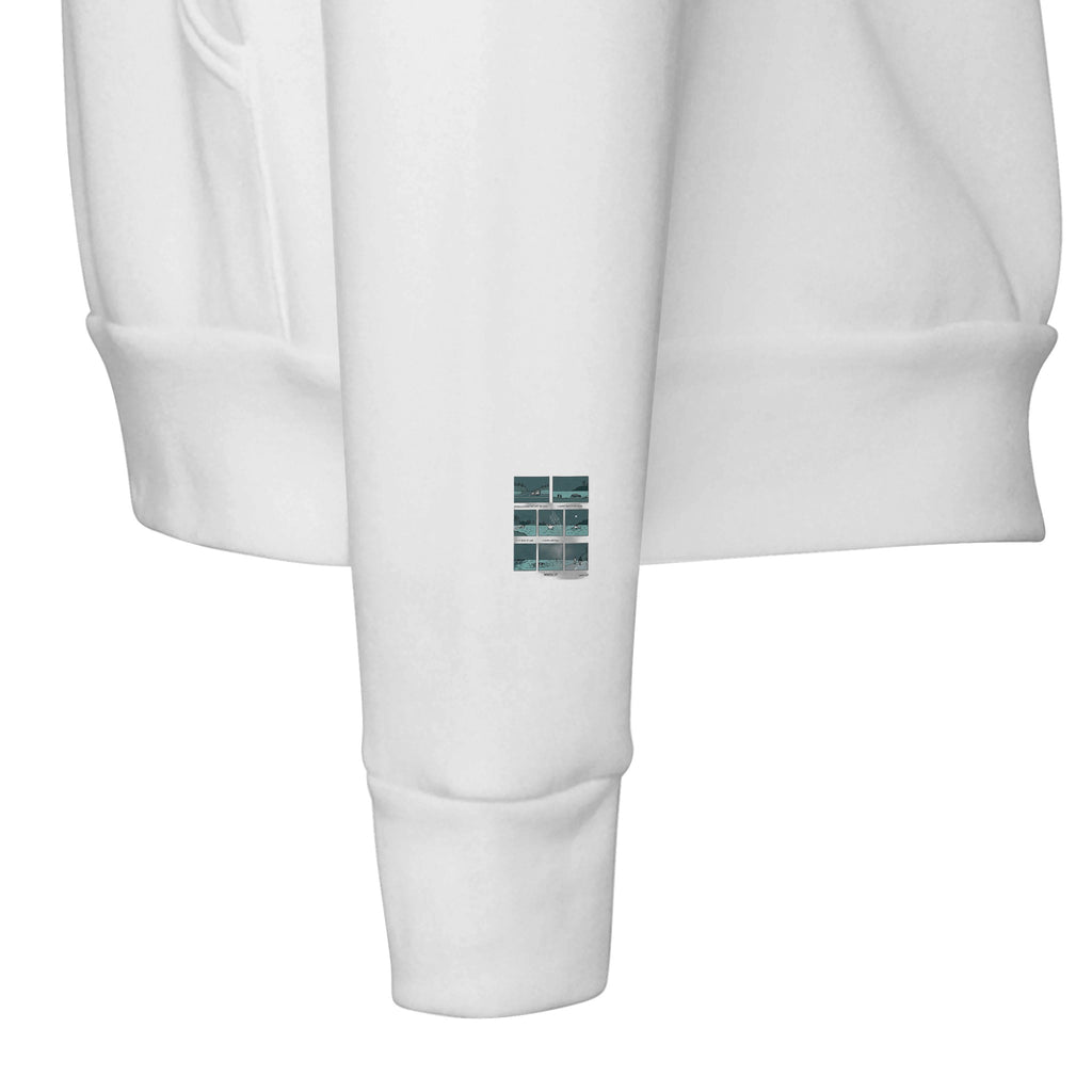 Gorpcore Wild Swimming Morning Ritual Hoodie — detail view | Wild Thread Co