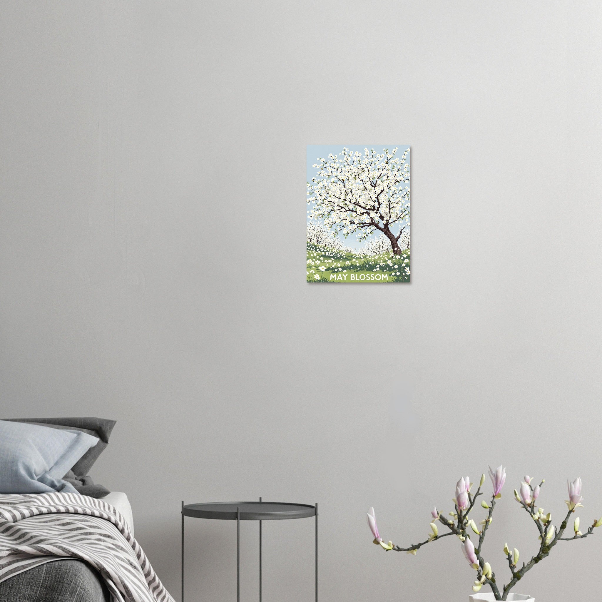 May Blossom Hawthorn Art Print Art Print — detail view | Wild Thread Co