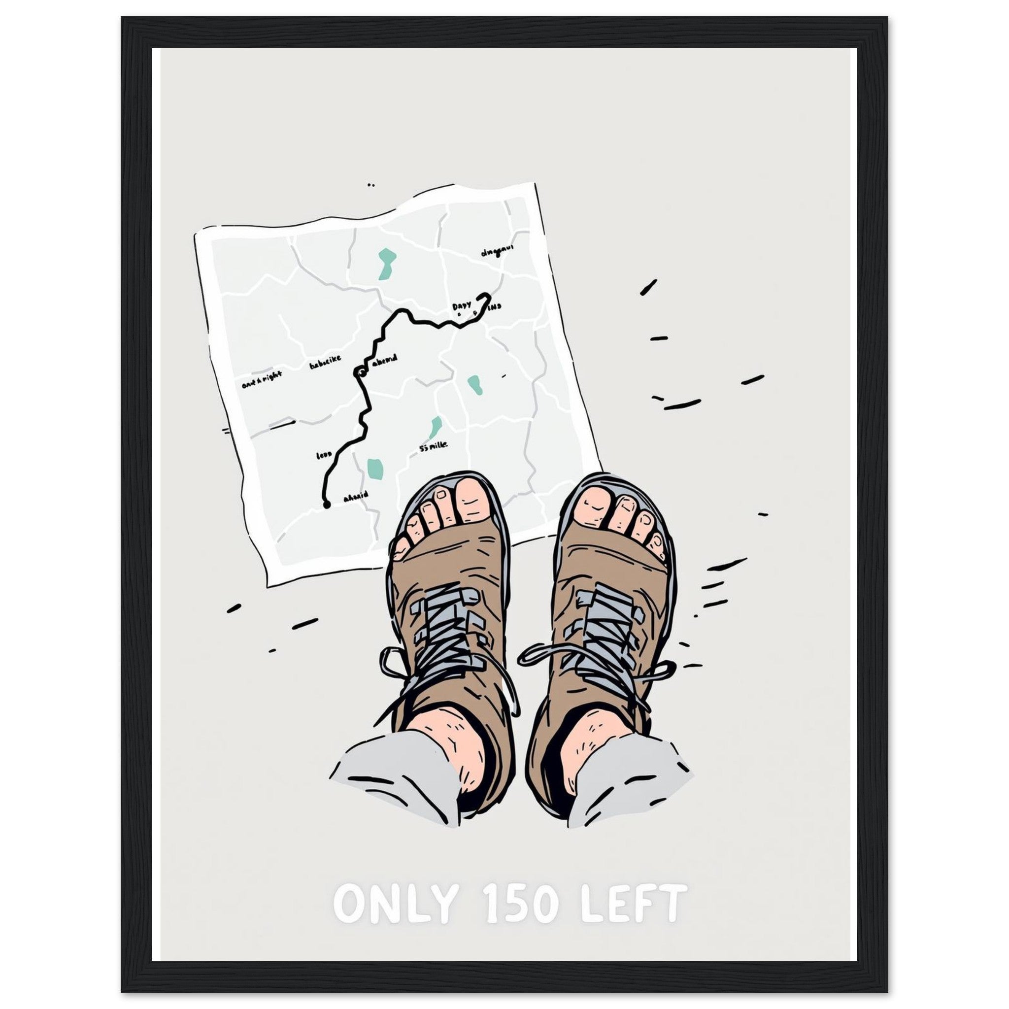 Long Distance Walker Blister Humour — Print Material | Wild Thread Co UK