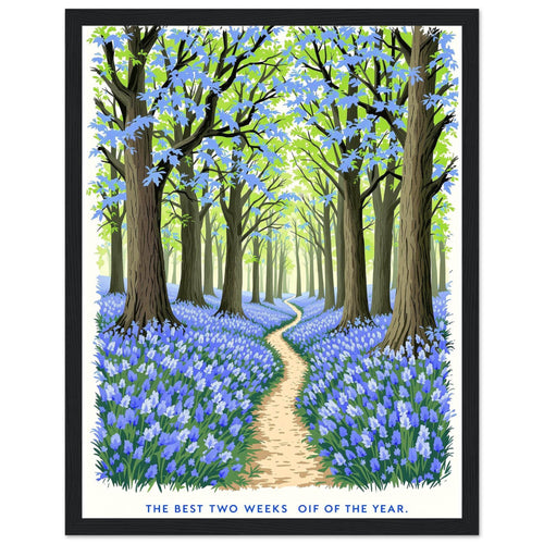 Bluebell Wood Ancient Oak Framed Print Wall Art Ready to Hang UK — Framed Art Print | Wild Thread Co UK