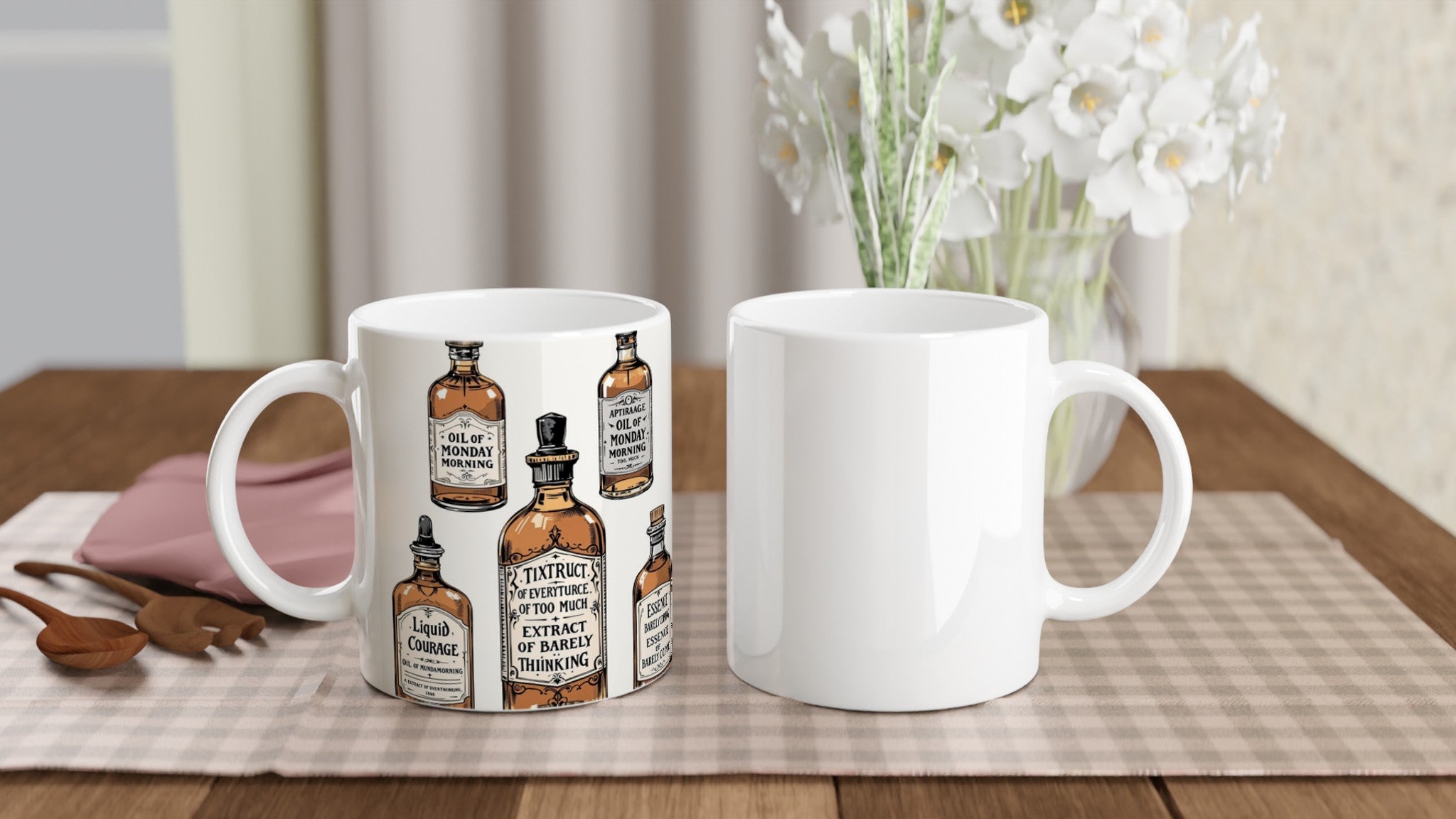 Apothecary Bottles Mug Coffee Tea Ceramic 11oz — Mug | Wild Thread Co