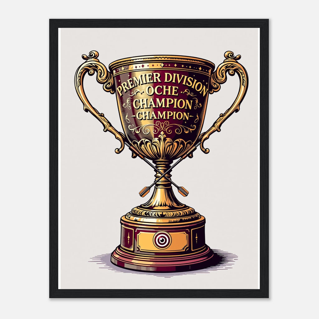 Retro Darts Pub Culture Framed Print Wall Art Ready to Hang UK Framed Art Print — detail view | Wild Thread Co