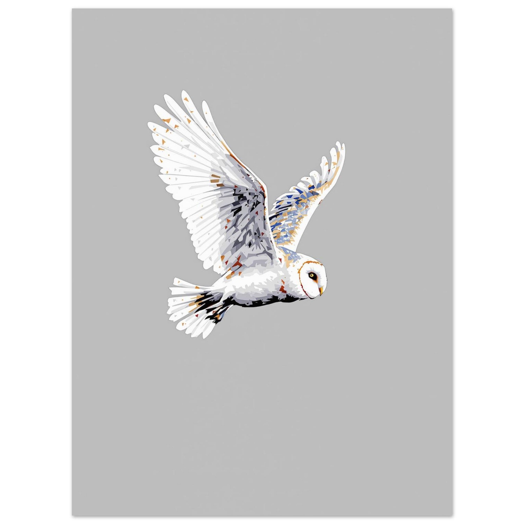 Barn Owl Flight Art Print Poster Wall Art UK — Art Print | Wild Thread Co