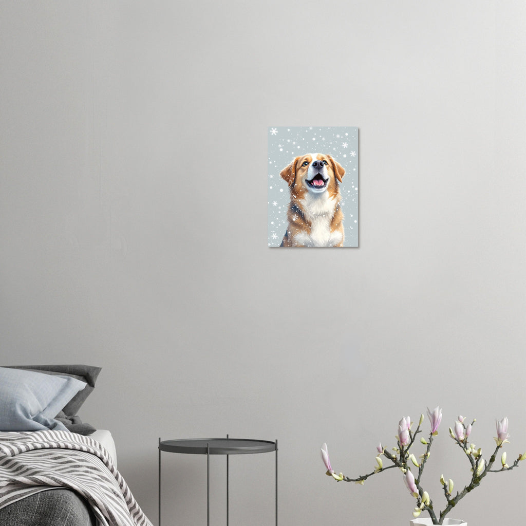 Dog In Snow Art Print Art Print — detail view | Wild Thread Co