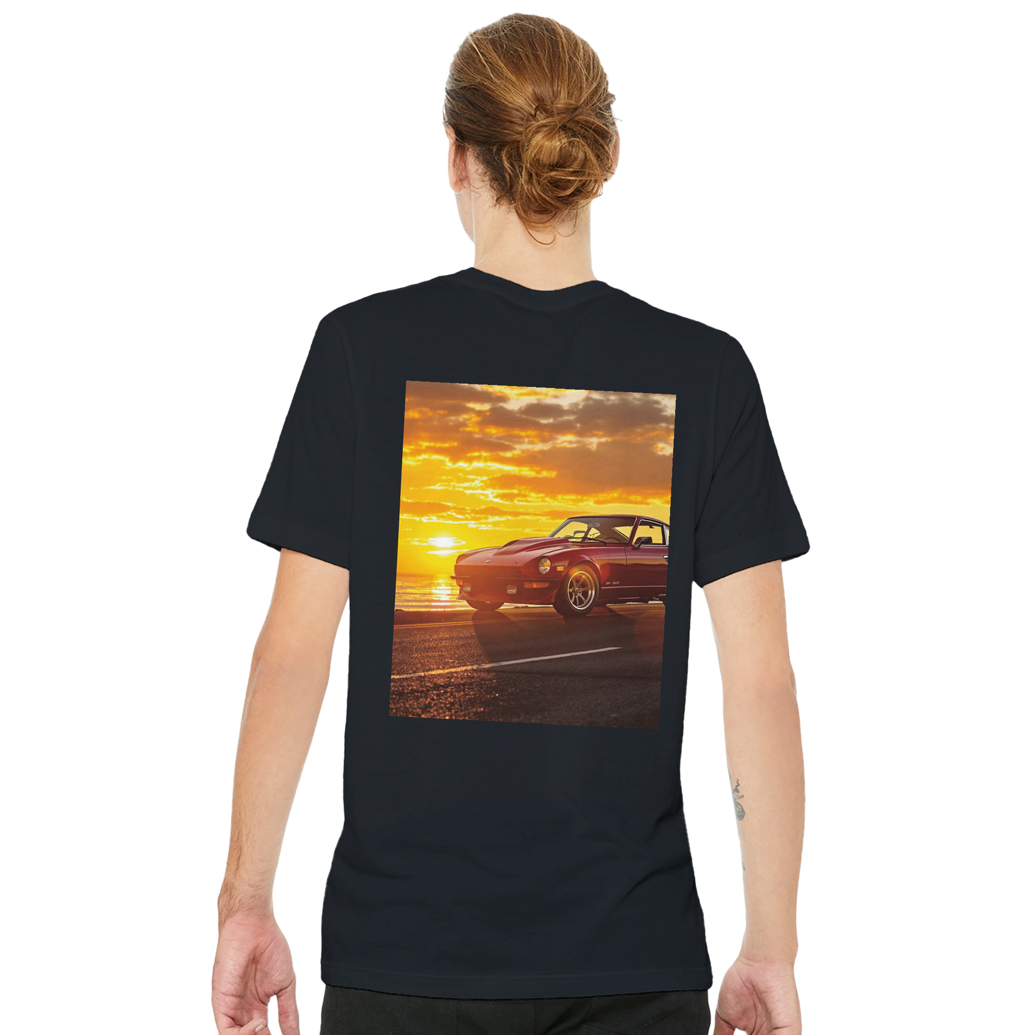 Datsun 240z Sunset T-Shirt — detail view | Wild Thread Co