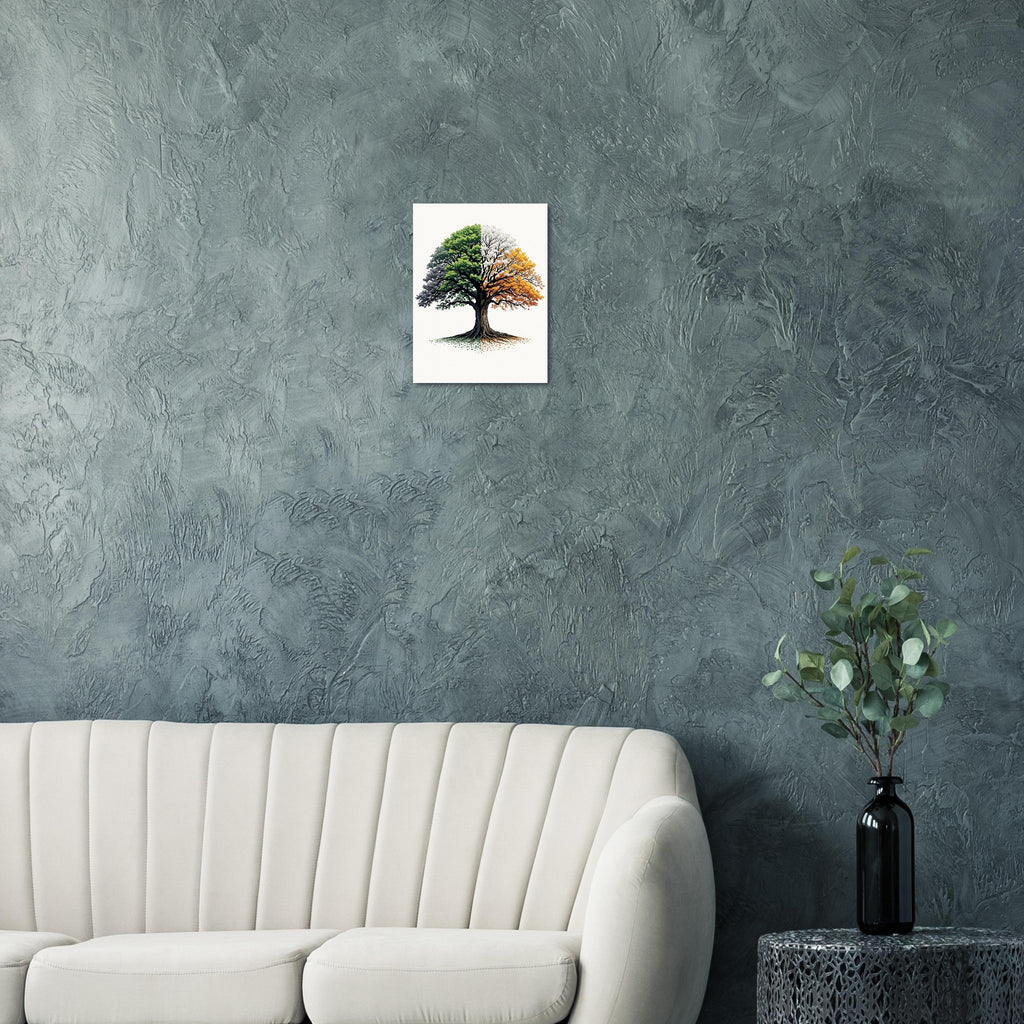 Oak Tree Four Seasons Art Print Print Material — detail view | Wild Thread Co