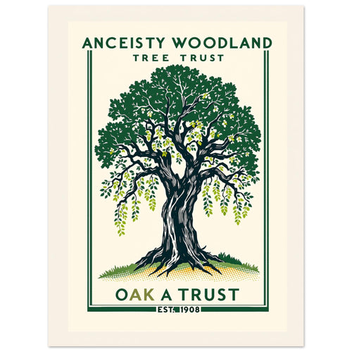 Ancient Woodland Vintage Travel Poster — Art Print | Wild Thread Co