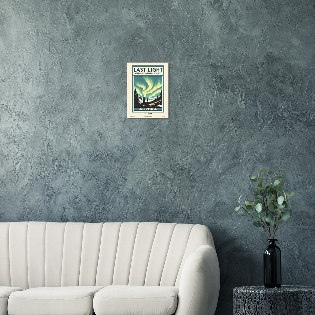 Last Light Vintage Travel Poster Art Print — detail view | Wild Thread Co