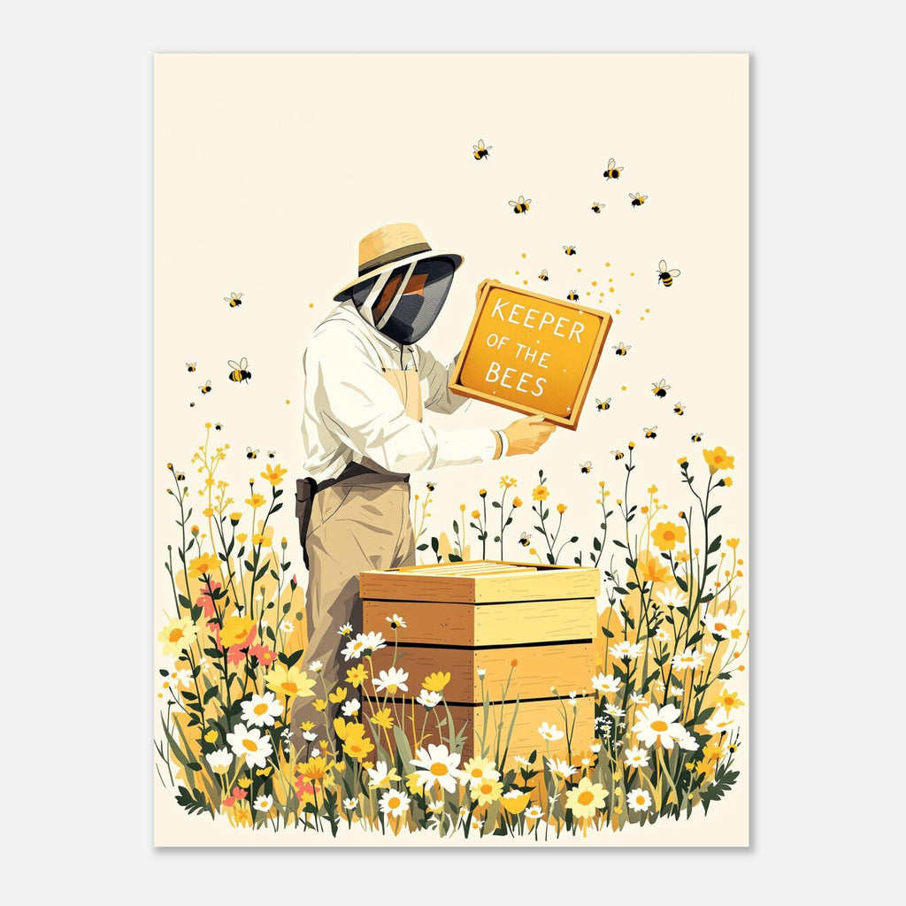 Beekeeper Gift Art Print Art Print — detail view | Wild Thread Co