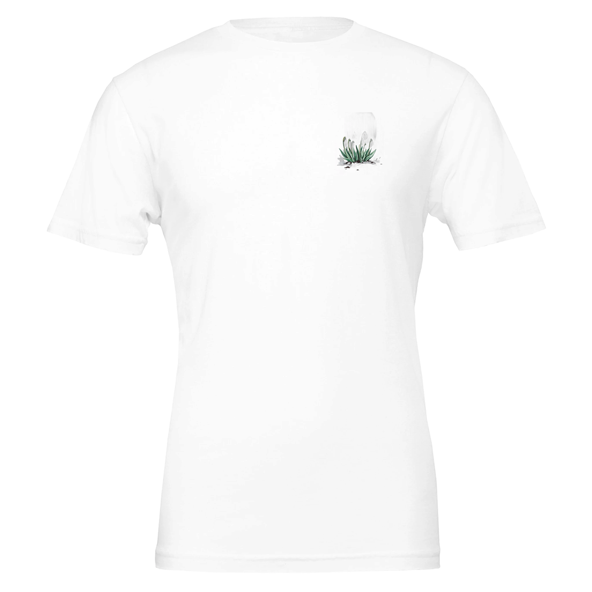 Snowdrop February First Flowers T-Shirt — detail view | Wild Thread Co