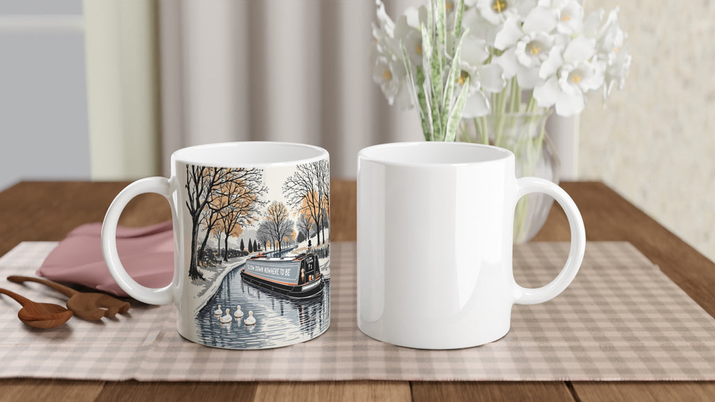 Canal Narrowboat Slow Down Mug Coffee Tea Ceramic 11oz — Mug | Wild Thread Co