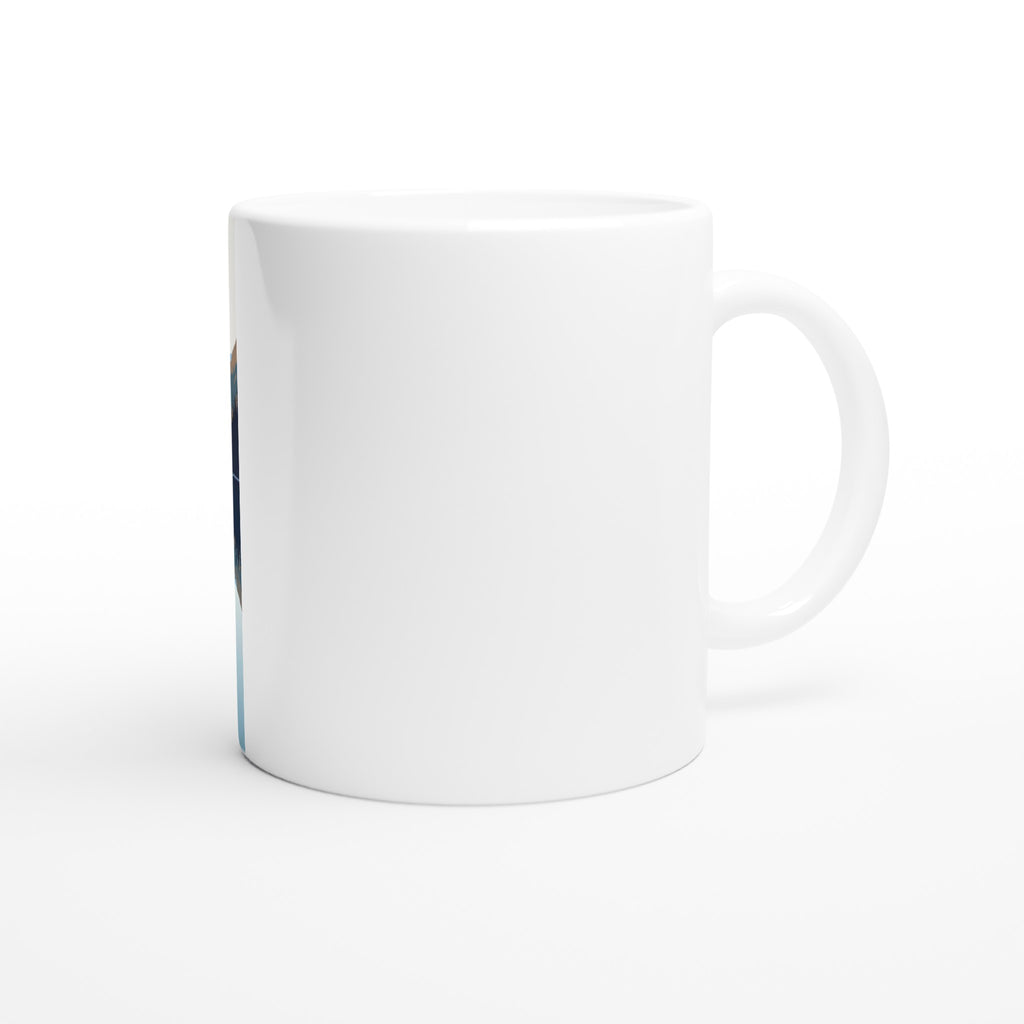 Lake Reflection Still Morning Canoe Mug — detail view | Wild Thread Co