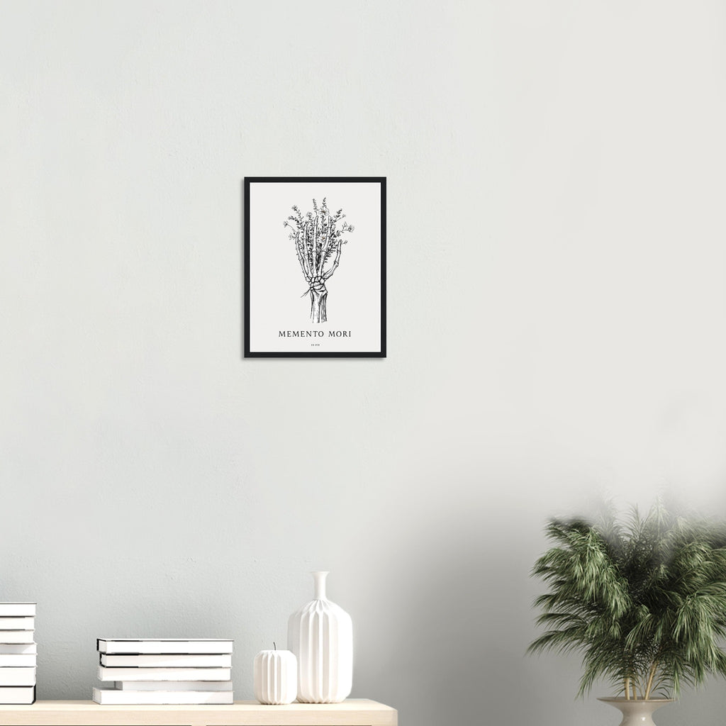 Dark Academia Skeleton Anatomy Framed Print Wall Art Ready to Hang UK Framed Art Print — detail view | Wild Thread Co
