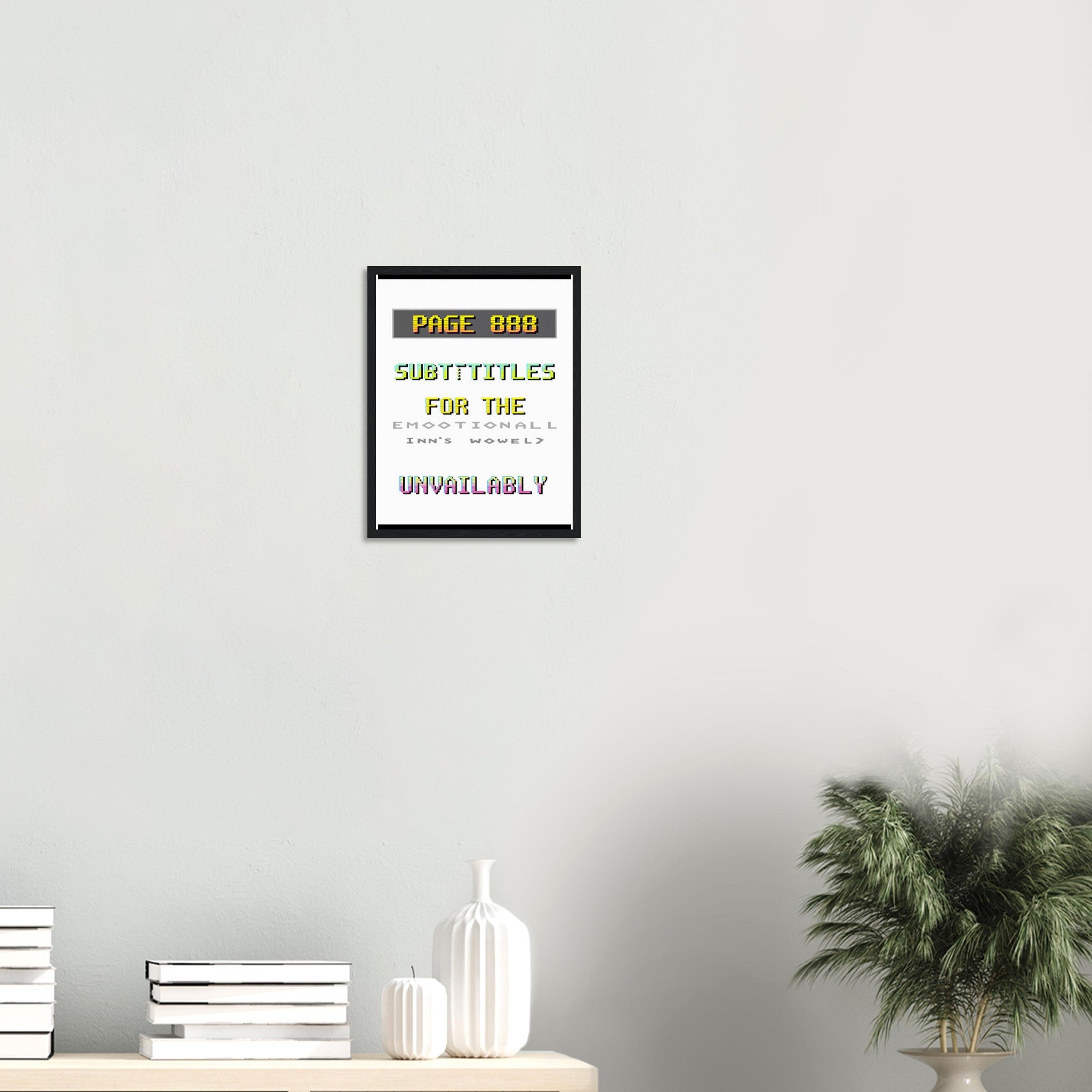 Ceefax Teletext Nostalgia Framed Art Print — detail view | Wild Thread Co