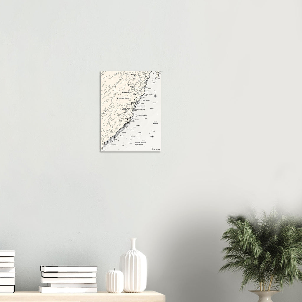 Coastal Walking Map Art Print Poster Wall Art UK — Art Print | Wild Thread Co