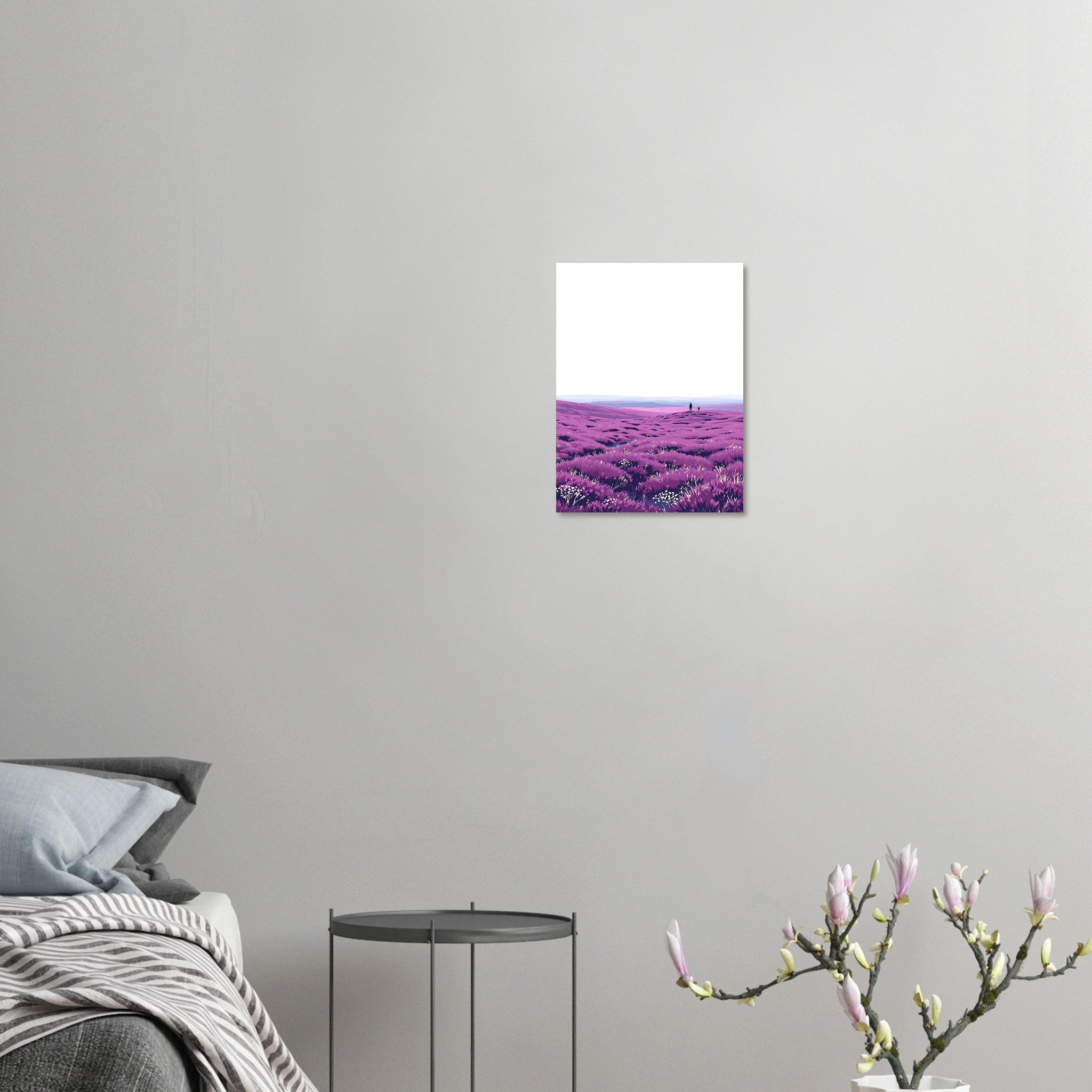 Purple Heather Moor August A1 Art Print Art Print — detail view | Wild Thread Co