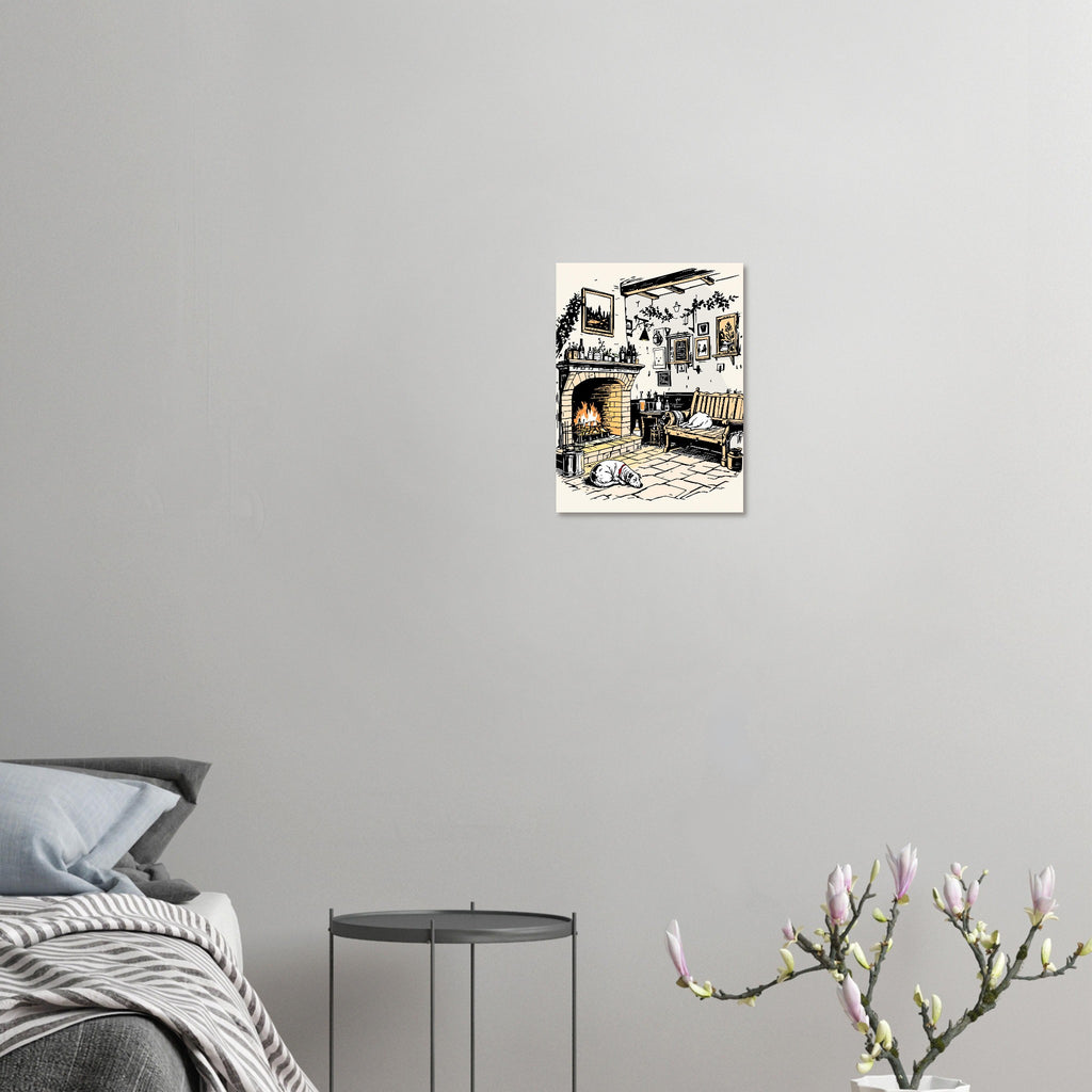 The Best Corner in England Country Pub Art Art Print Poster Wall Art UK UK Gift Art Print — detail view | Wild Thread Co