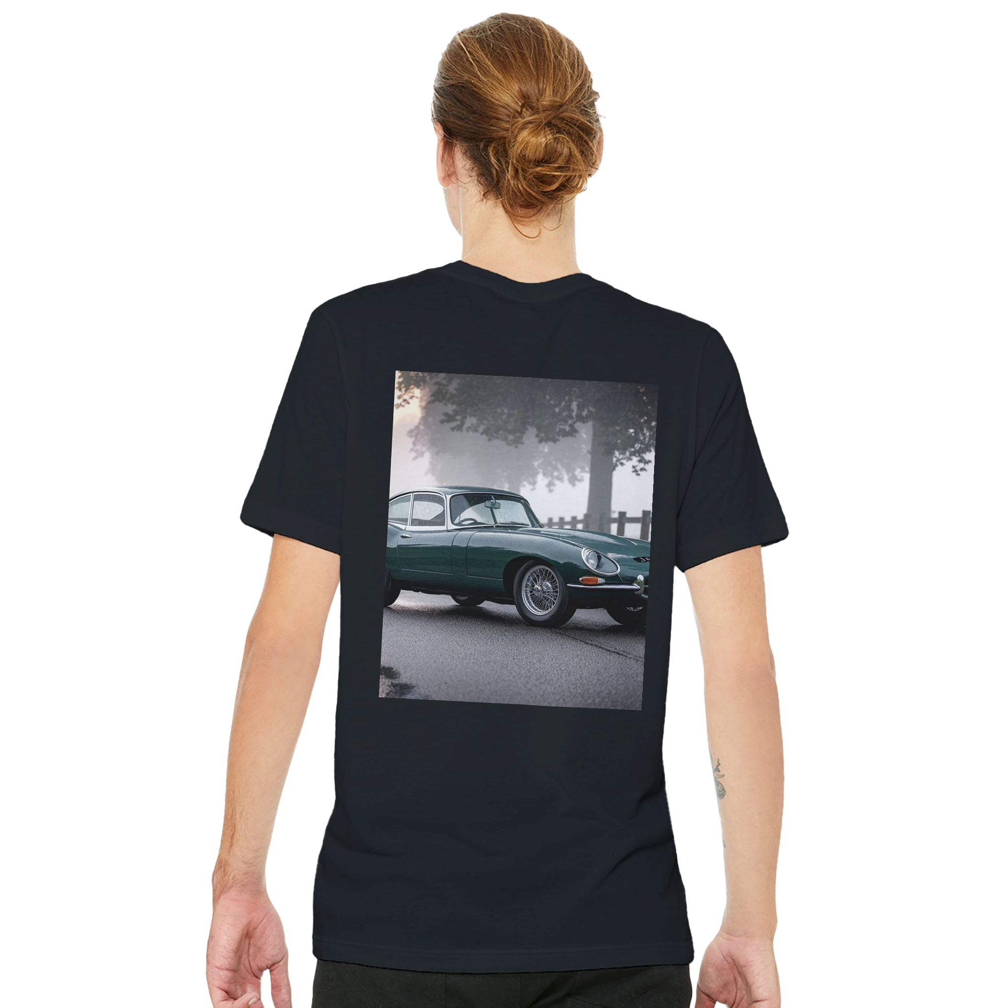 E Type Jaguar Profile T-Shirt — detail view | Wild Thread Co
