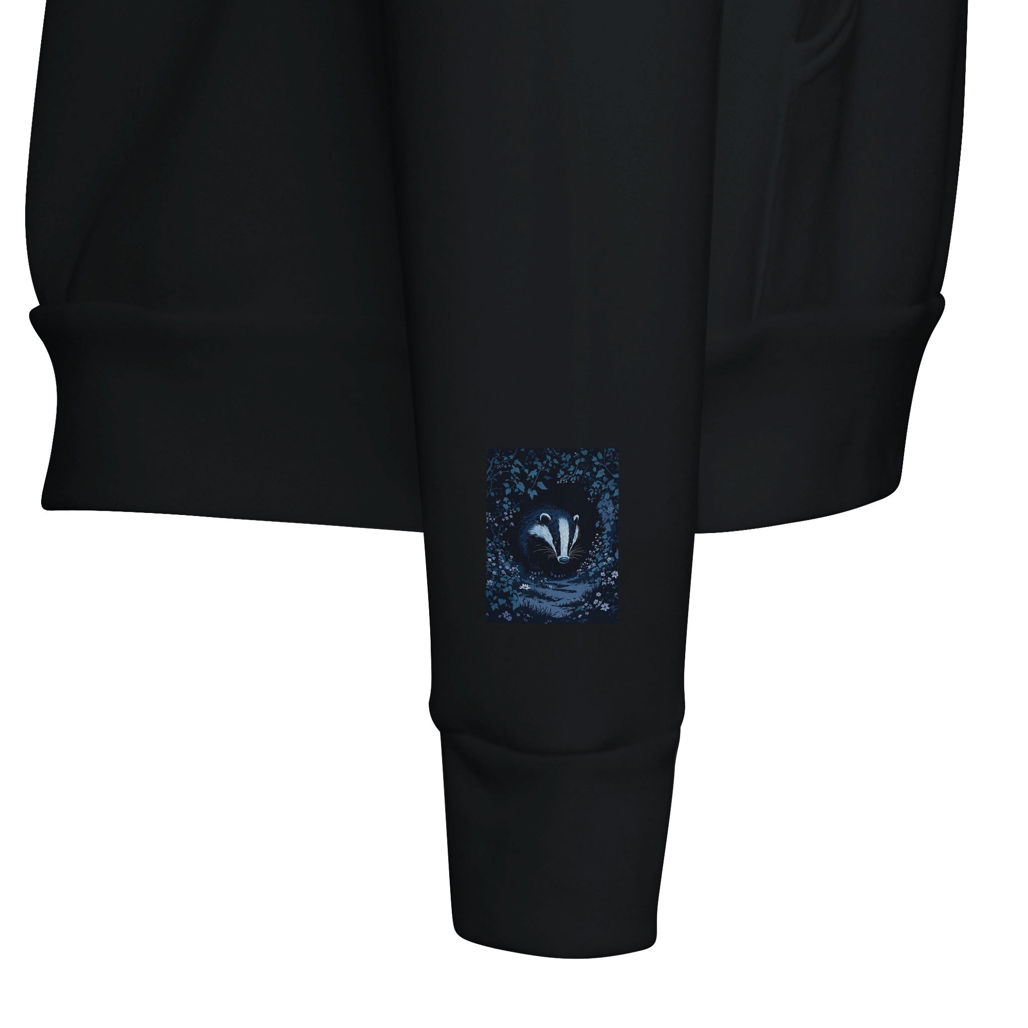 Badger Hoodie UK | Dusk Patrol British Wildlife Hoodie Navy - Wild Thread Co