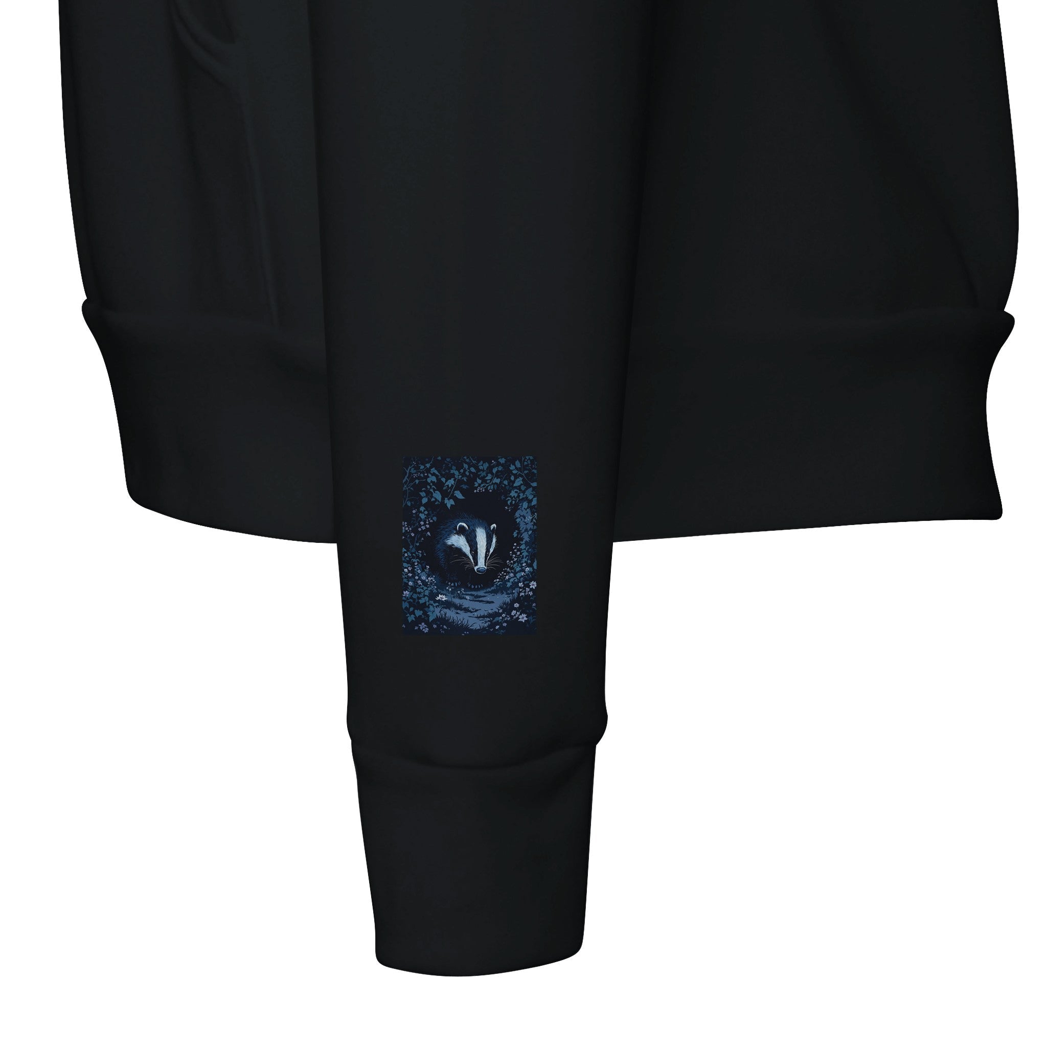 Badger Hoodie UK | Dusk Patrol British Wildlife Hoodie Navy - Wild Thread Co