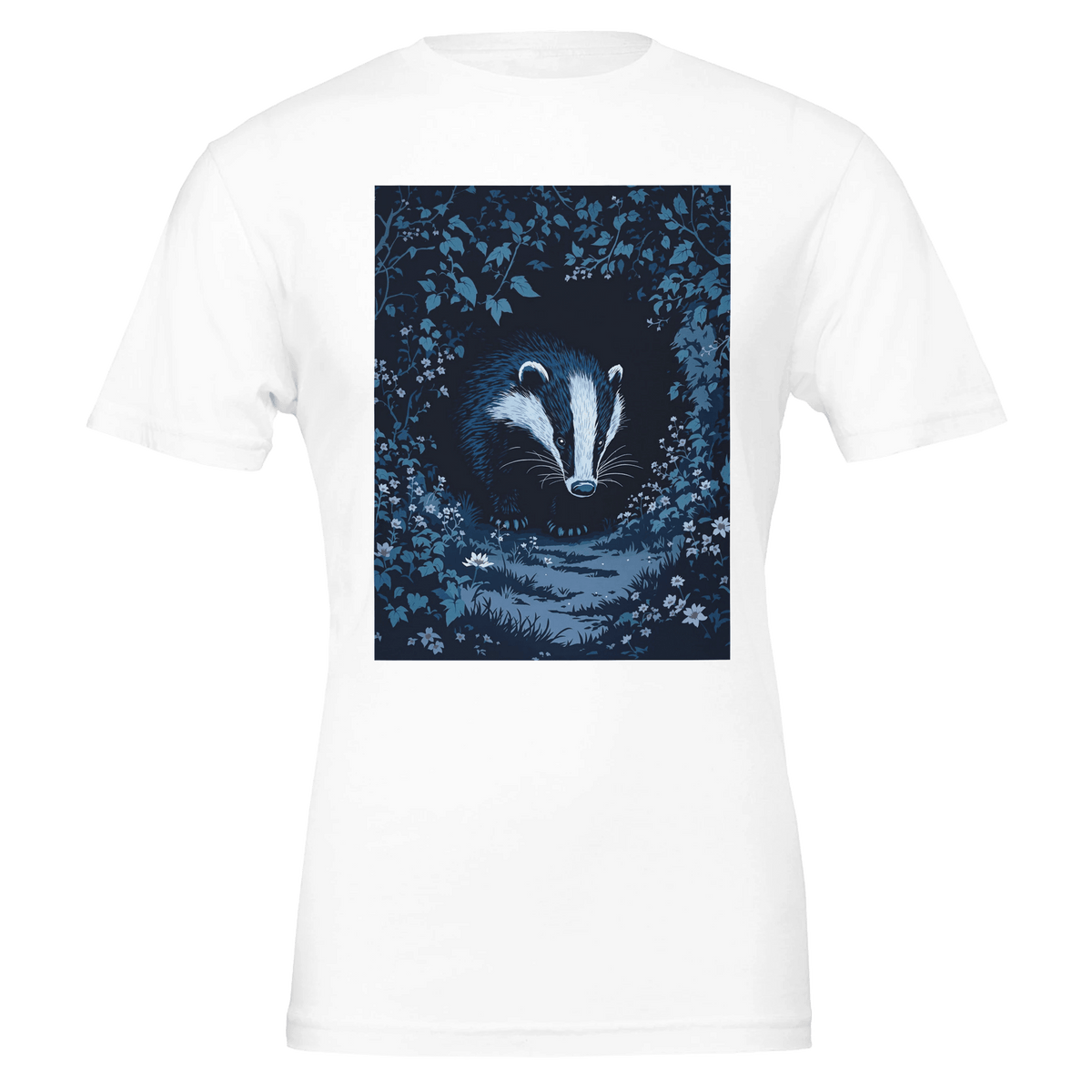 Badger Shirt UK | Dusk Patrol British Wildlife Tee Navy - Wild Thread Co