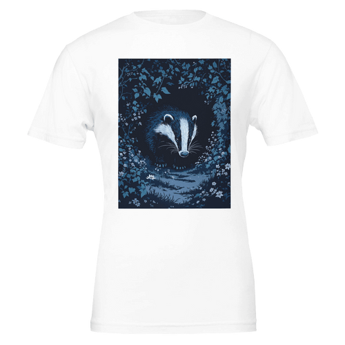 Badger Shirt UK | Dusk Patrol British Wildlife Tee Navy - Wild Thread Co
