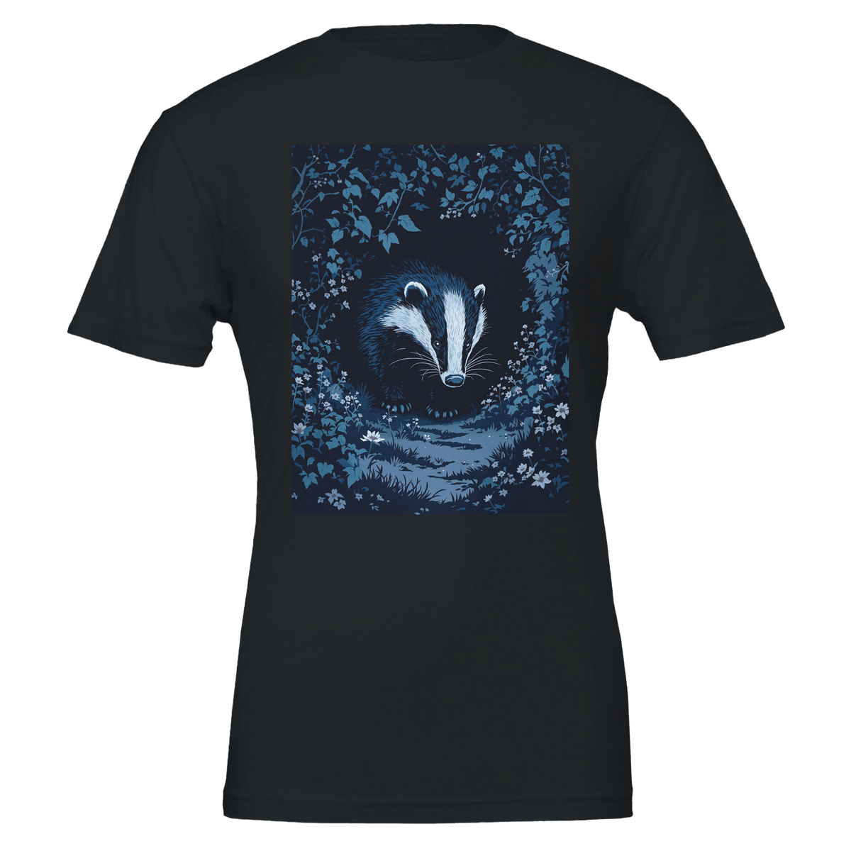 Badger Shirt UK | Dusk Patrol British Wildlife Tee Navy - Wild Thread Co