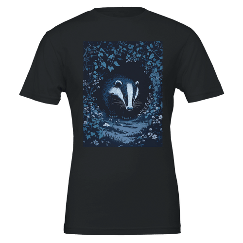 Badger Shirt UK | Dusk Patrol British Wildlife Tee Navy - Wild Thread Co