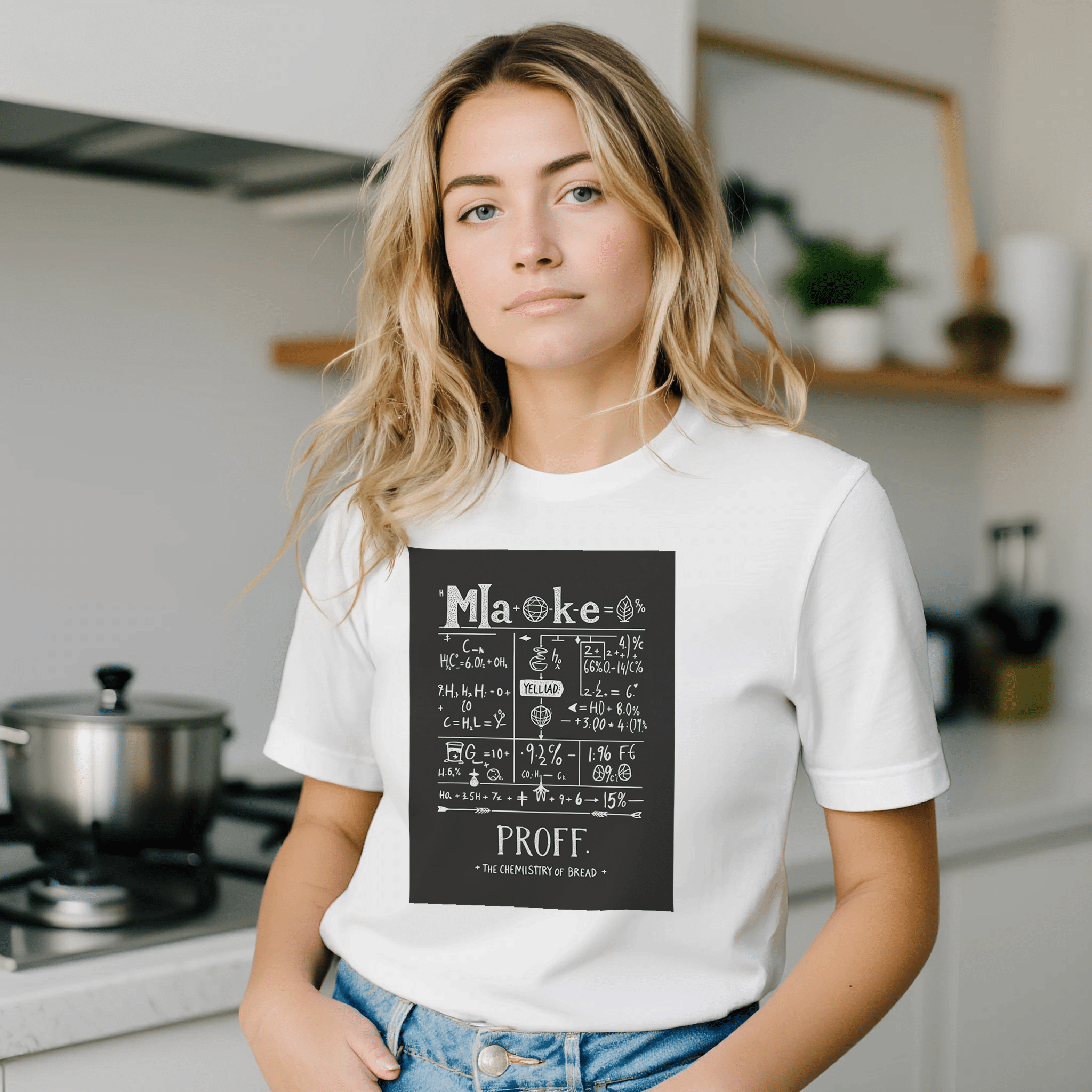 Baker Gift UK Chemistry Bread Formula Baking Shirt Sourdough Tee - Wild Thread Co