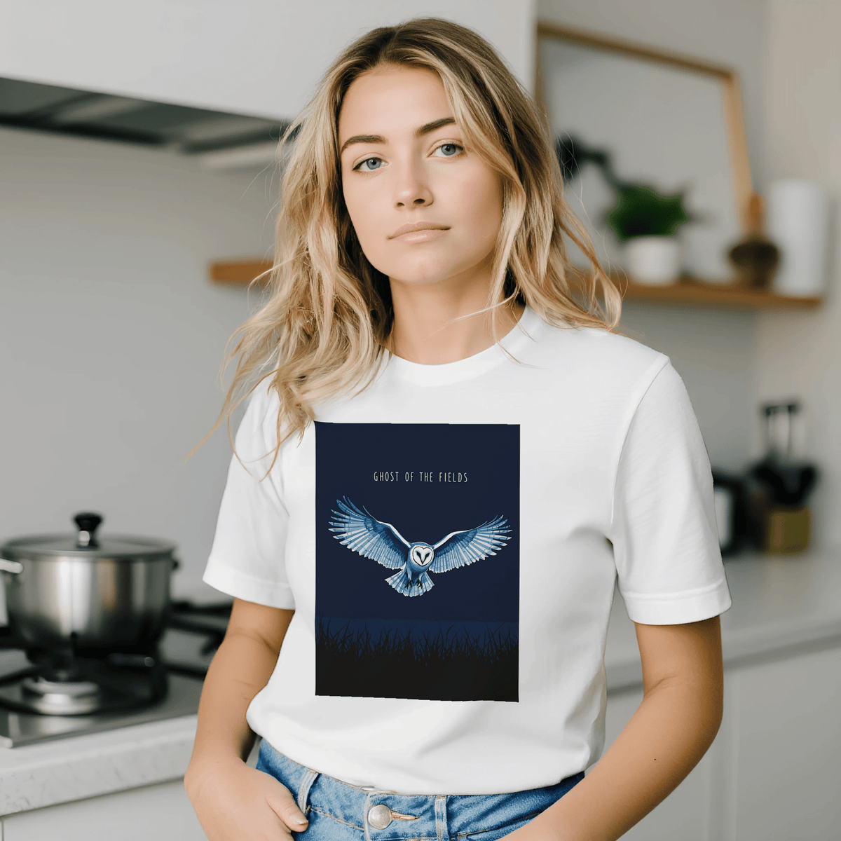 Barn Owl T-Shirt | Ghost of the Fields | Owl Lover Gift UK - Wild Thread Co