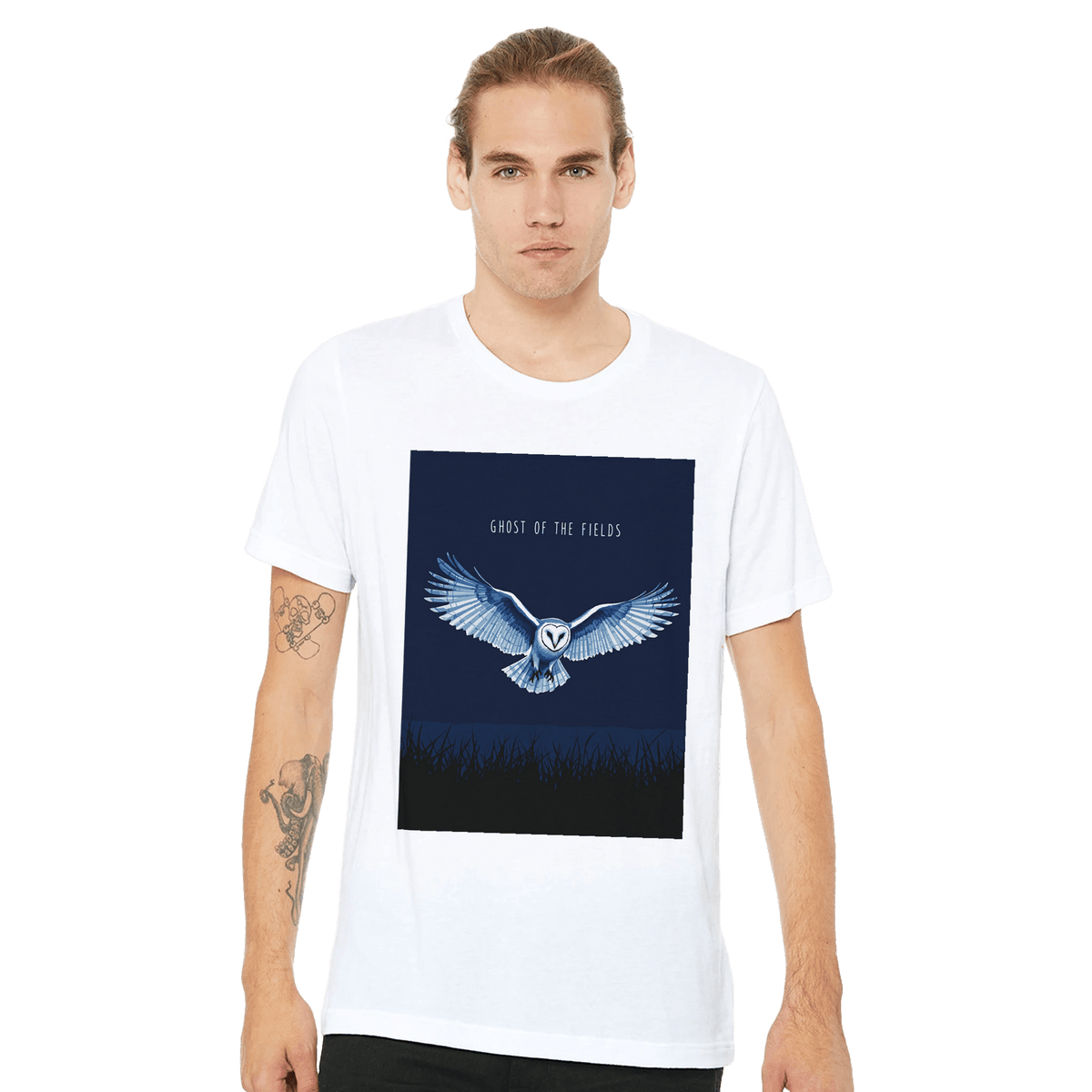 Barn Owl T-Shirt | Ghost of the Fields | Owl Lover Gift UK - Wild Thread Co