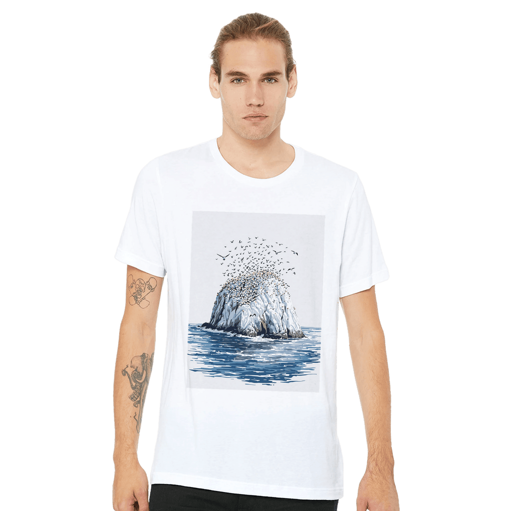 Bass Rock Gannet Colony T-Shirt | Scottish Wildlife Tee - Wild Thread Co