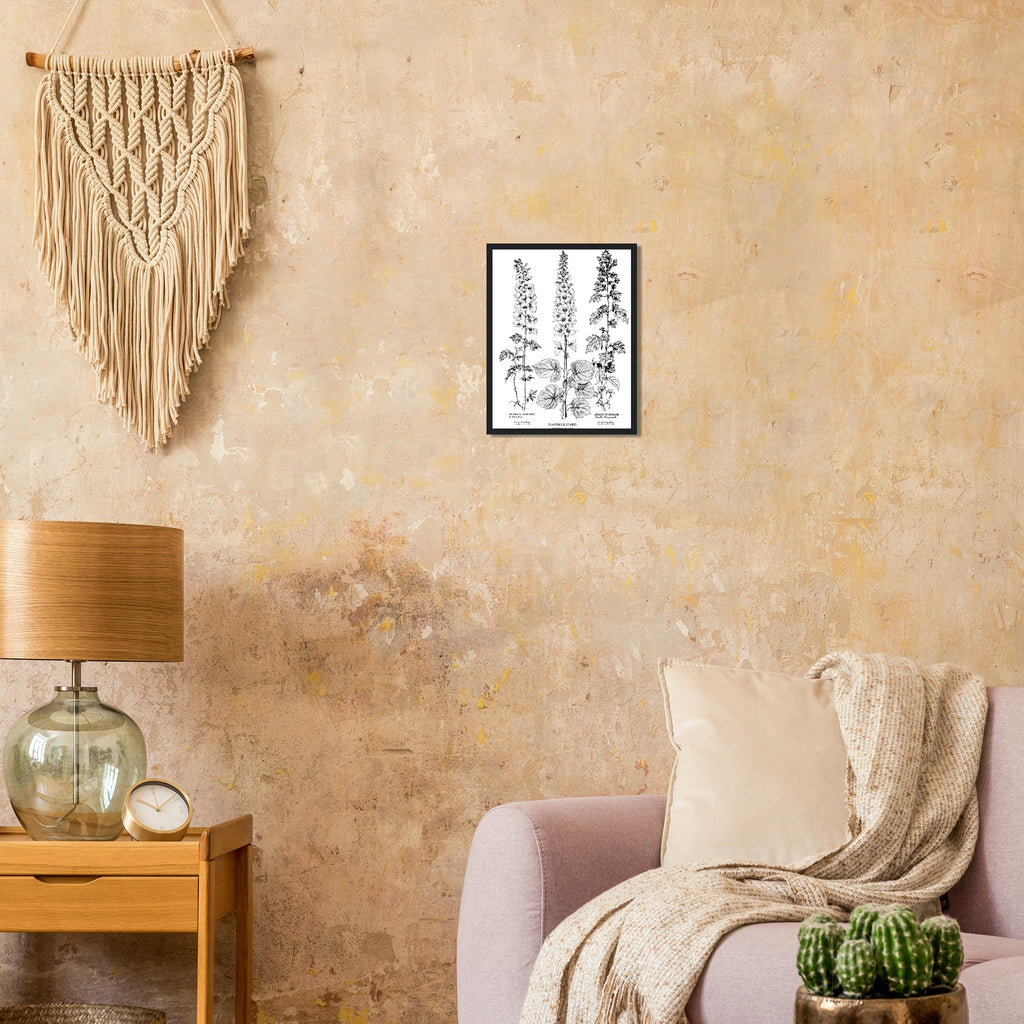 Victorian Botanical Poisonous Plants Framed Print Wall Art Ready to Hang UK Framed Art Print — detail view | Wild Thread Co