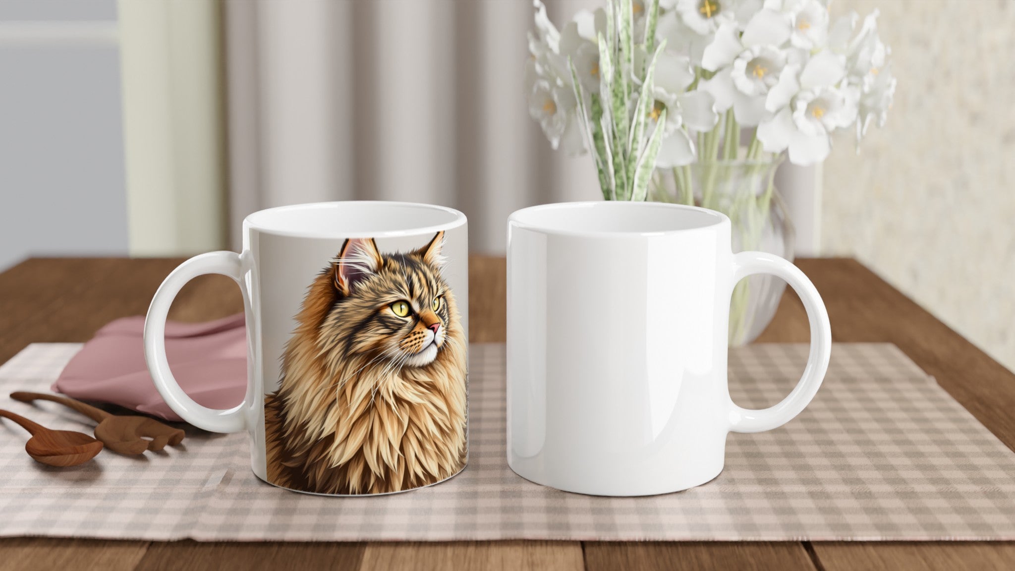 Maine Coon Majestic Mug — detail view | Wild Thread Co