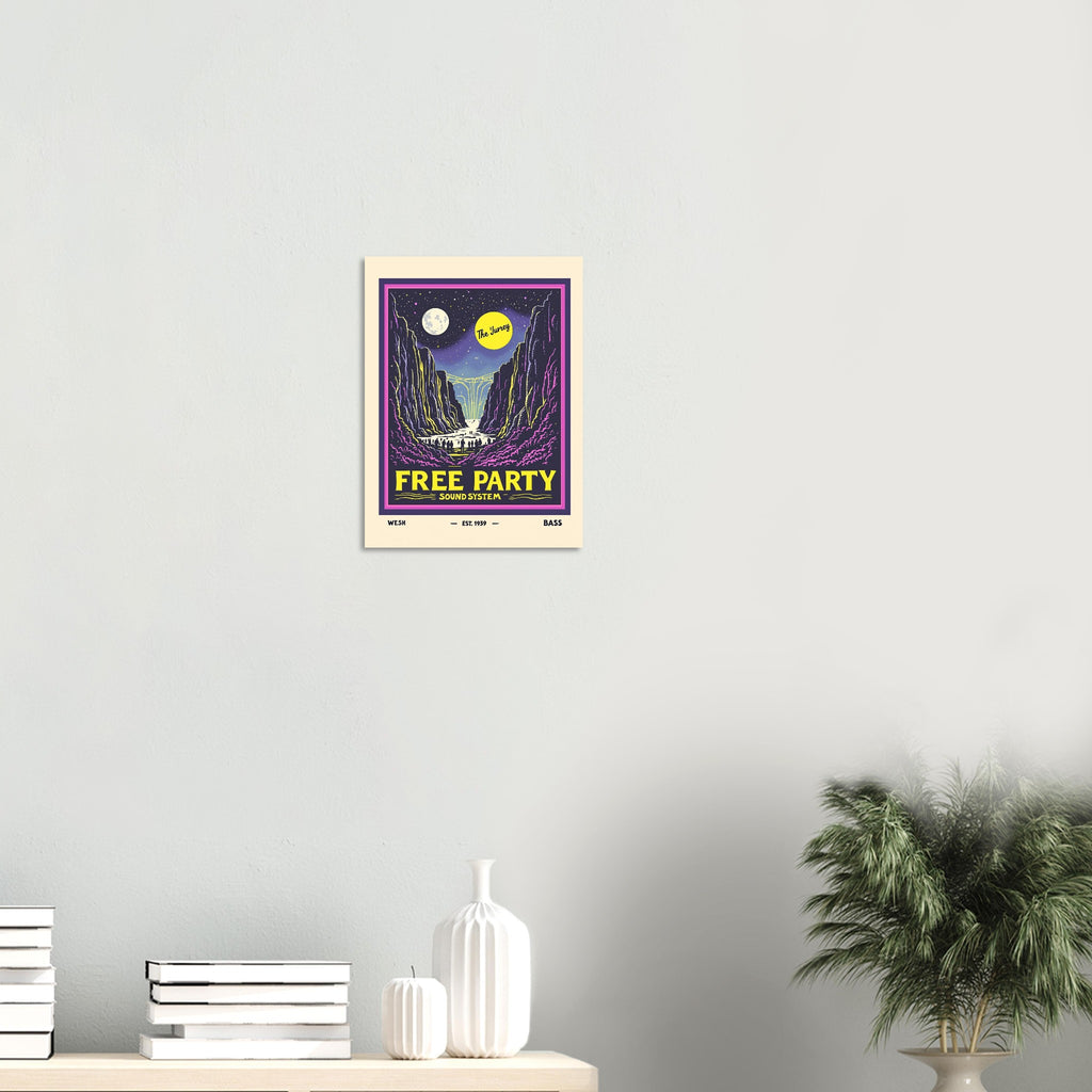 Free Party Vintage Travel Poster — Art Print | Wild Thread Co