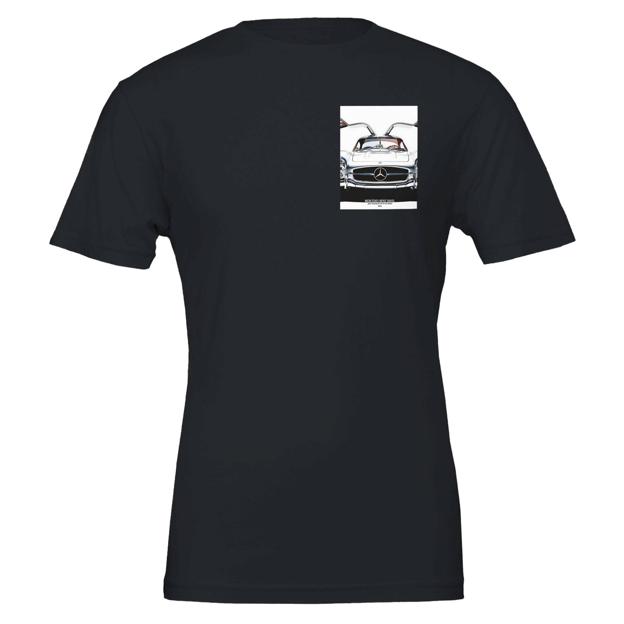 Mercedes 300sl Gullwing Open Silver — T-Shirt | Wild Thread Co UK
