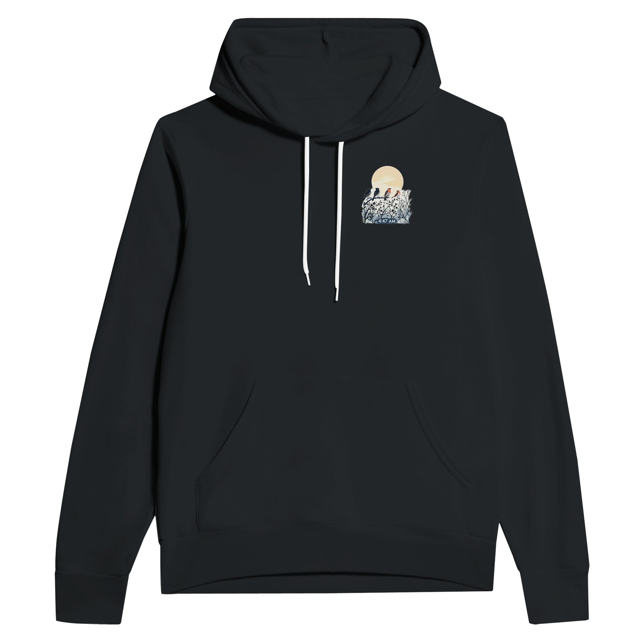 Dawn Chorus Pre-dawn Birds Hoodie — detail view | Wild Thread Co
