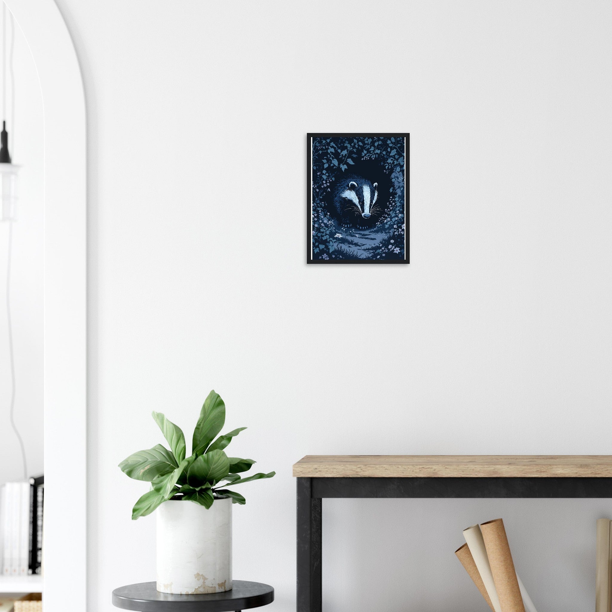 Badger At Dusk Framed Print — Framed Art Print | Wild Thread Co