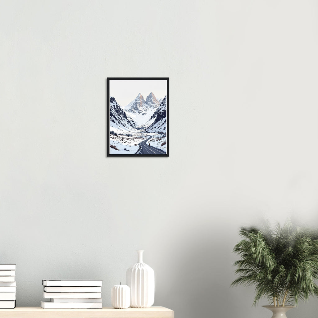 Glencoe Winter Snow Epic Framed Print Wall Art Ready to Hang UK Framed Art Print — detail view | Wild Thread Co