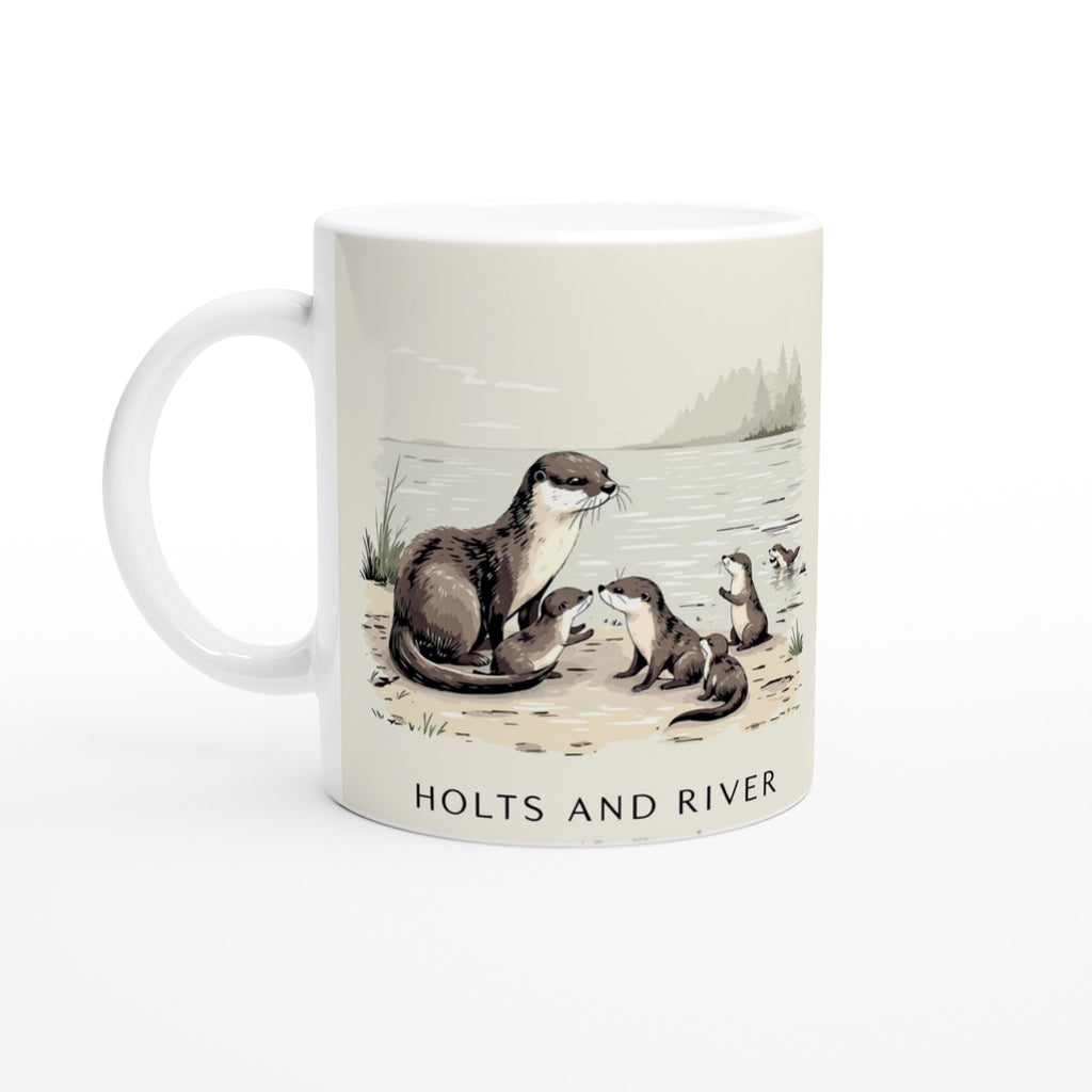 Otter Family Riverbank Pups — Mug | Wild Thread Co UK