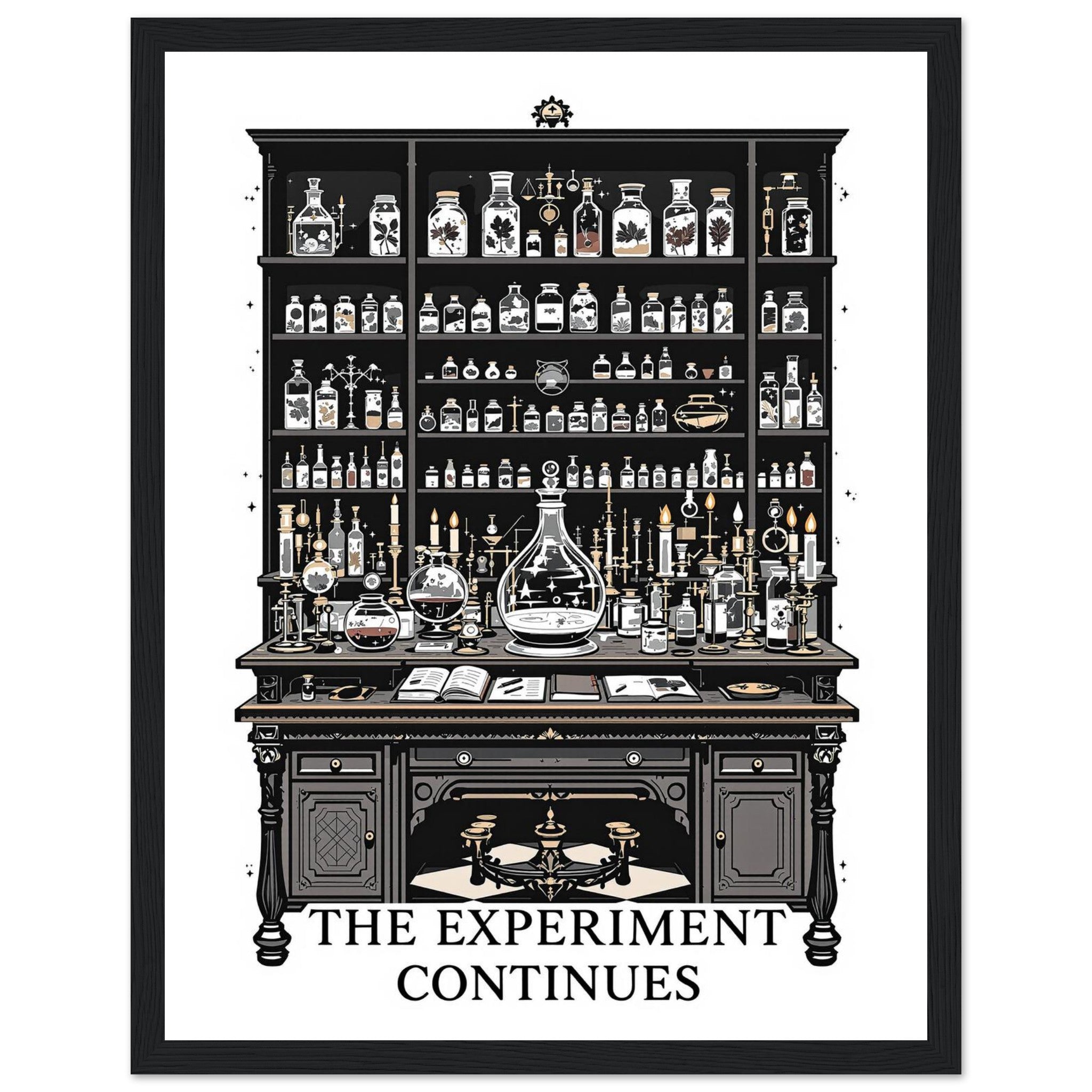 Dark Academia Victorian Laboratory Framed Print — Print Material | Wild Thread Co