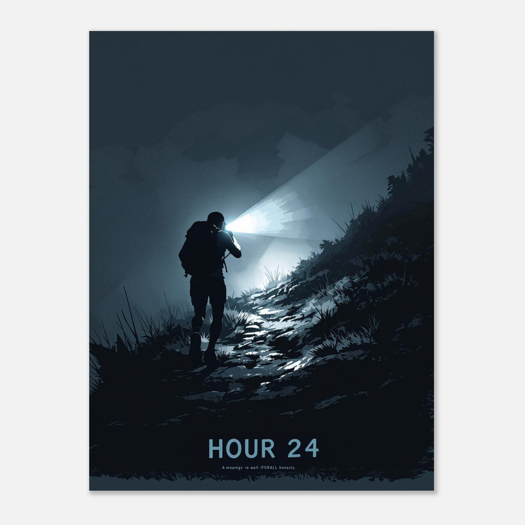 Ultramarathon Runner 3am Headtorch A1 Art Print Art Print — detail view | Wild Thread Co