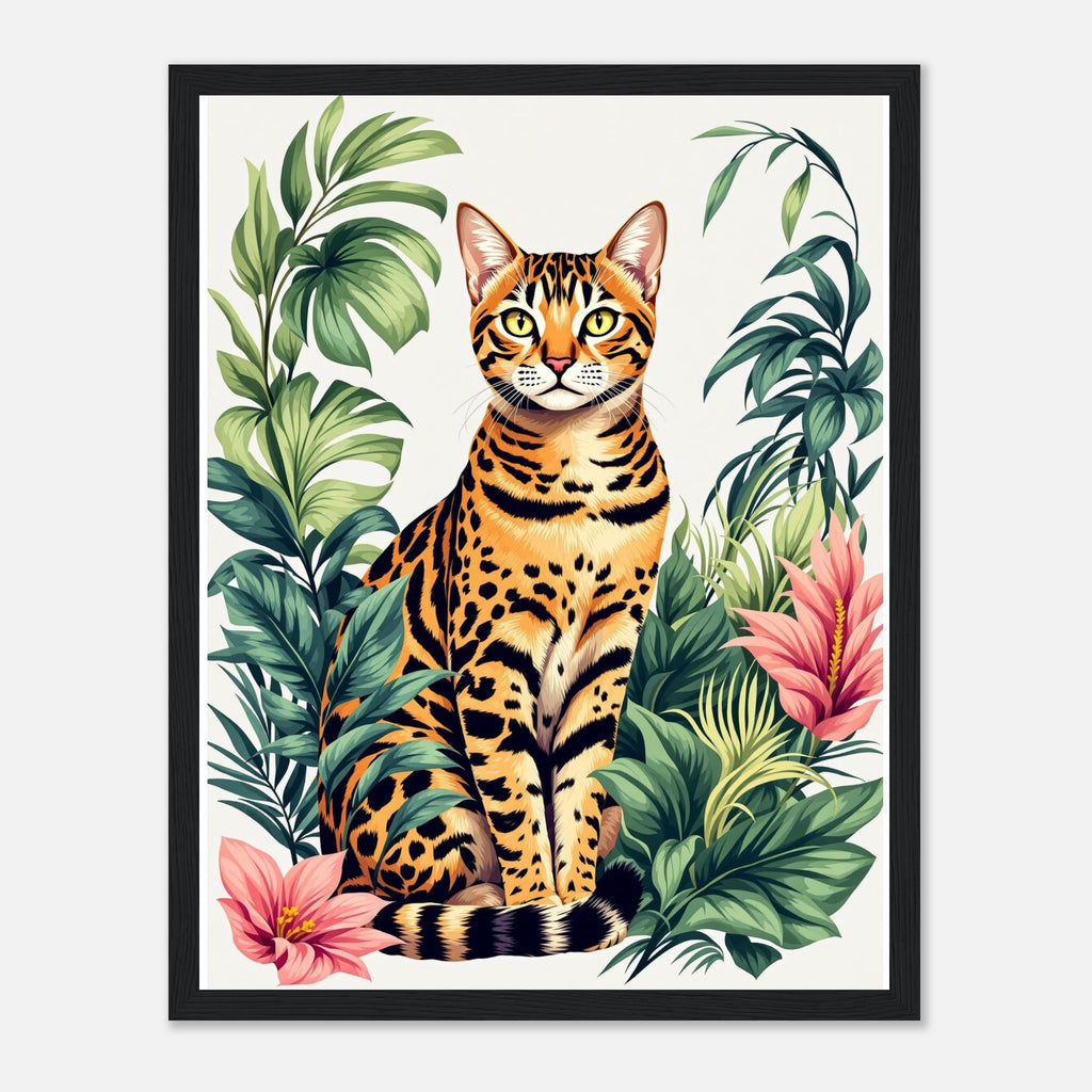 Bengal Cat Jungle Framed Print — Framed Art Print | Wild Thread Co