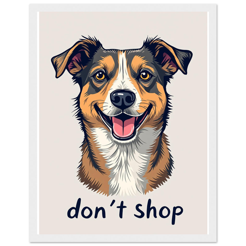 Rescue Dog Hero Framed Print Wall Art Ready to Hang UK Framed Art Print — detail view | Wild Thread Co