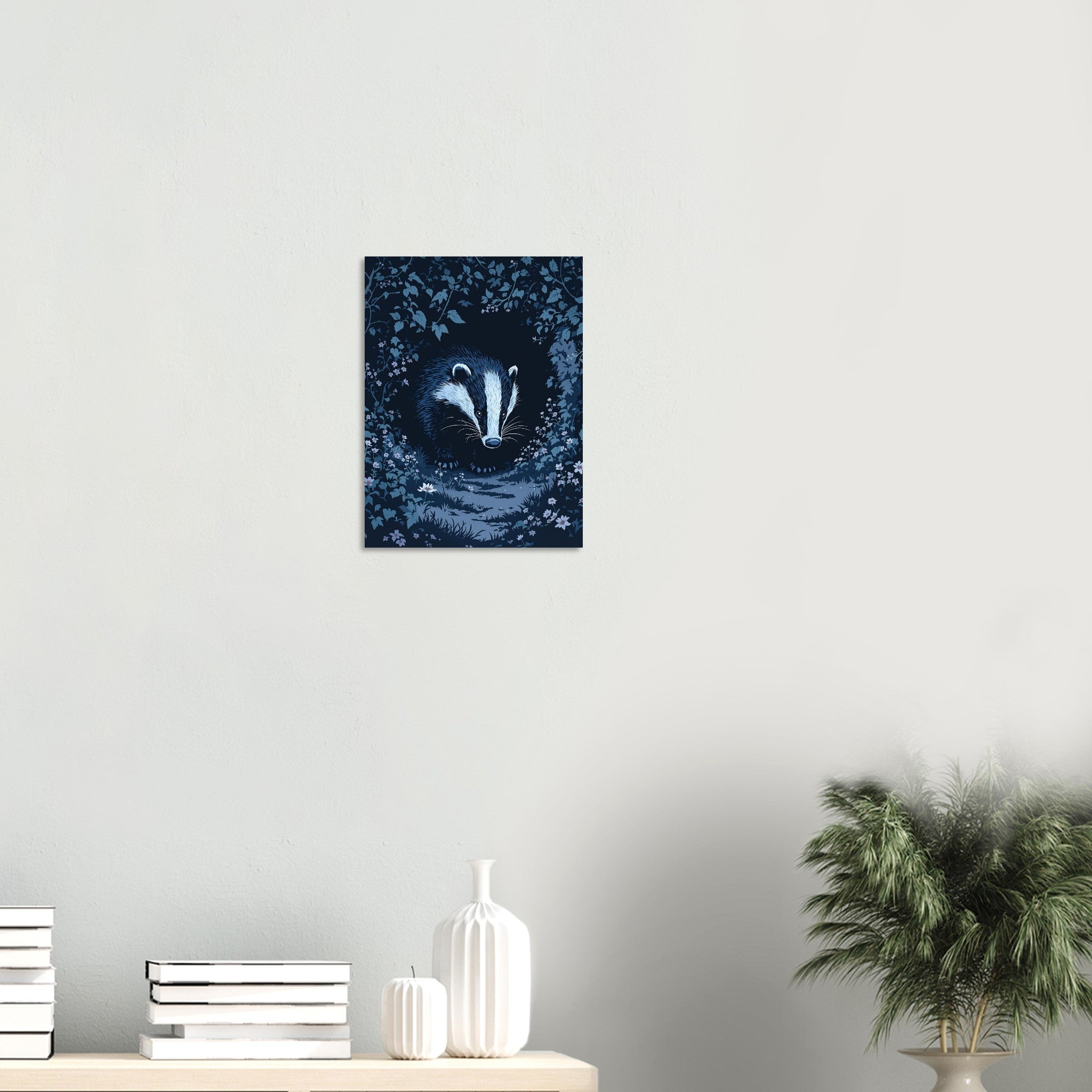 Badger Dusk Patrol British Wildlife Art A1 UK Art Print Poster Wall Art UK — Art Print | Wild Thread Co