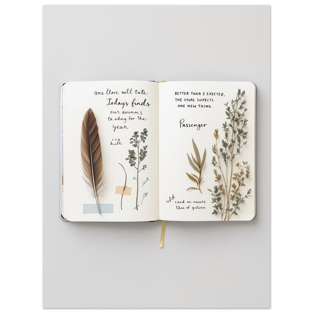Naturalist Field Journal A1 Art Print Art Print — detail view | Wild Thread Co