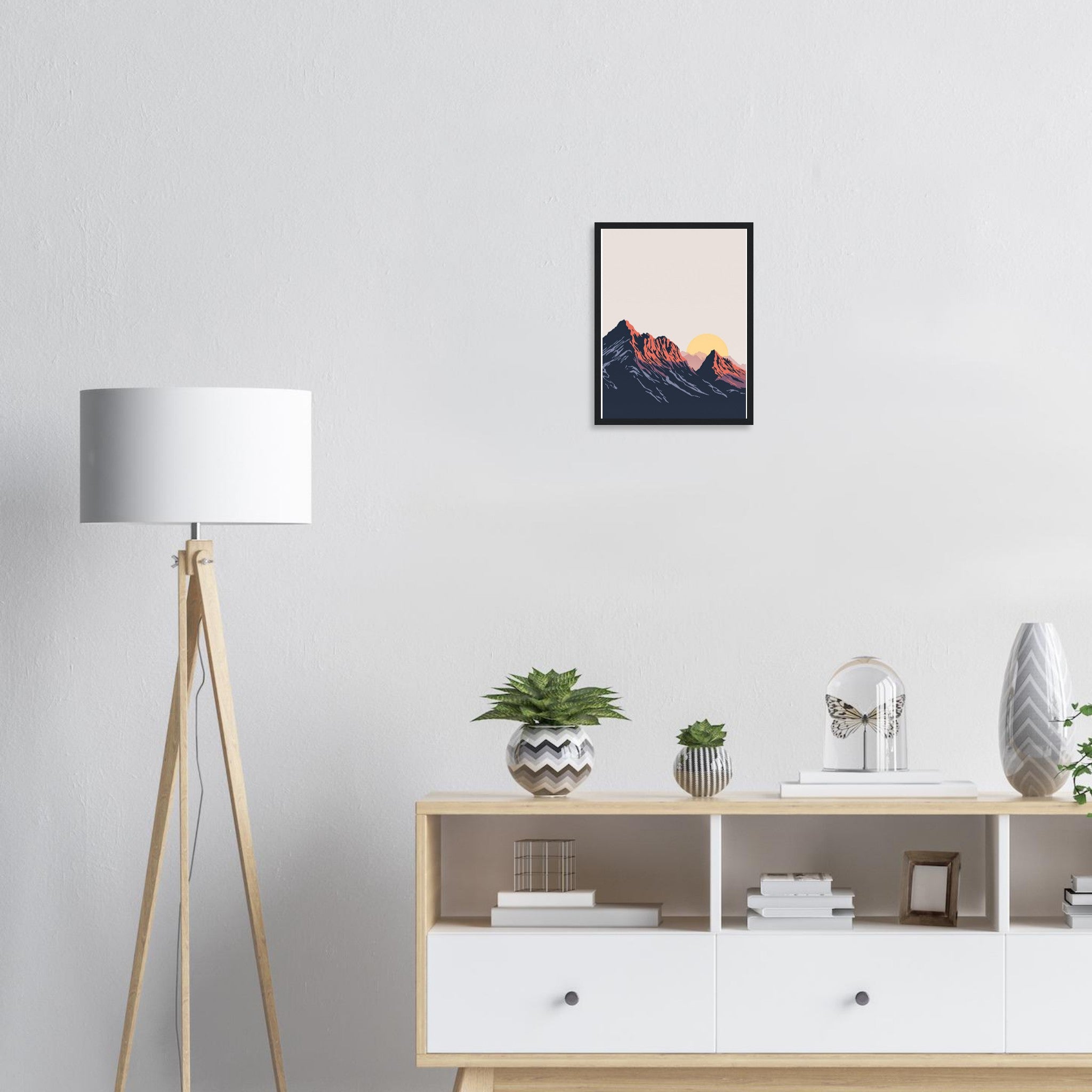 Lakeland Pikes Silhouette Framed Art Print — detail view | Wild Thread Co
