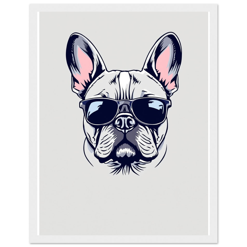 French Bulldog Cool Framed Print Wall Art Ready to Hang UK — Framed Art Print | Wild Thread Co